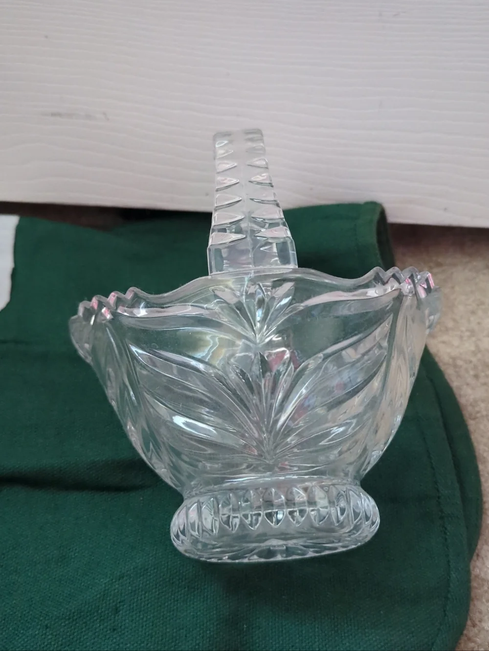 VTG 1980 Princess House Decorative 24% Lead Crystal Basket Germany Approx 7